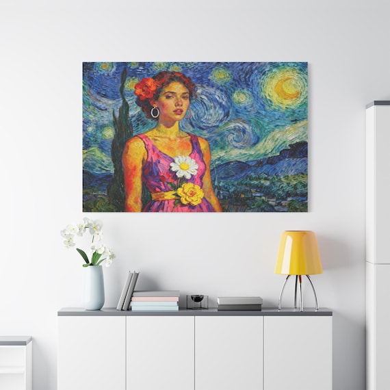 The Cypress Muse, Floral Portrait Art, Home Decor Gift, Feminine Aesthetic, Mother's Day Present, Birthday Gift, Cypress Tree Art.