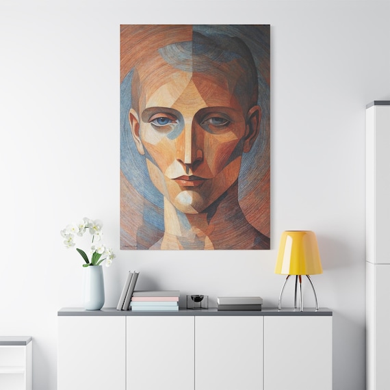 Abstract Face Canvas Art: Contemporary Portrait Wall Decor