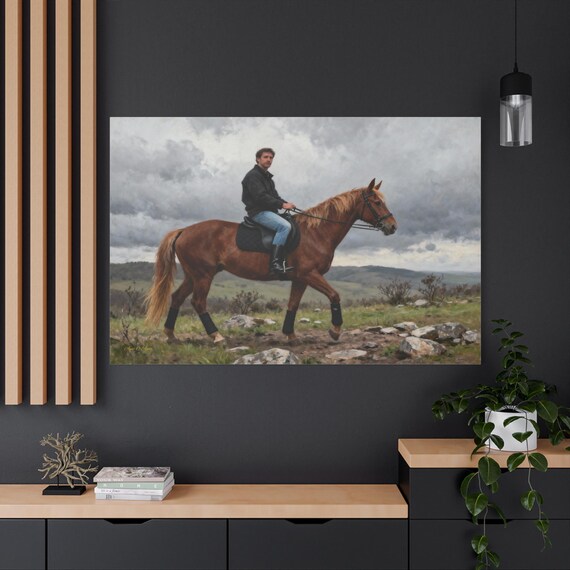 Equestrian Matte Canvas Wall Art, Horse Lover Decor, Rustic Home Decoration, Ideal for Gifting, Farmhouse Wall Hanging
