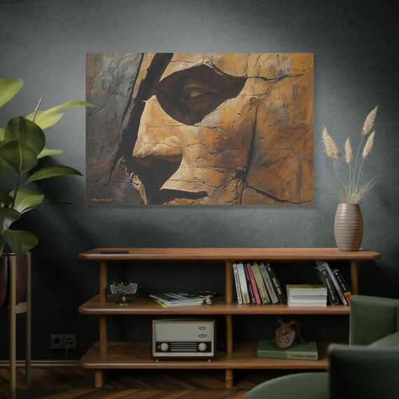 The Silence in the Stone, Wall Art Canvas Print - Unique Home Décor for Art Lovers, Art Enthusiasts, Abstract Artwork