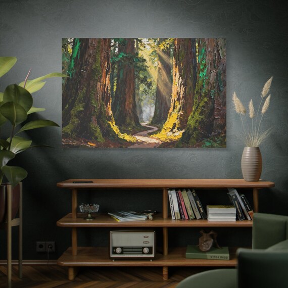 Nature's Cathedral, Nature-Inspired Canvas Art, Forest Decor, Rustic Home Wall Art, Gift for Nature Lovers, Landscape Wall Art, Cabin Decor