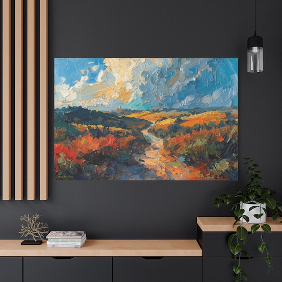 Canvas Print, Song of the Open Country, Landscape Wall Art, Nature Artwork, Home Decor, Colorful Gift for Art Lovers, Vibrant Nature Scene