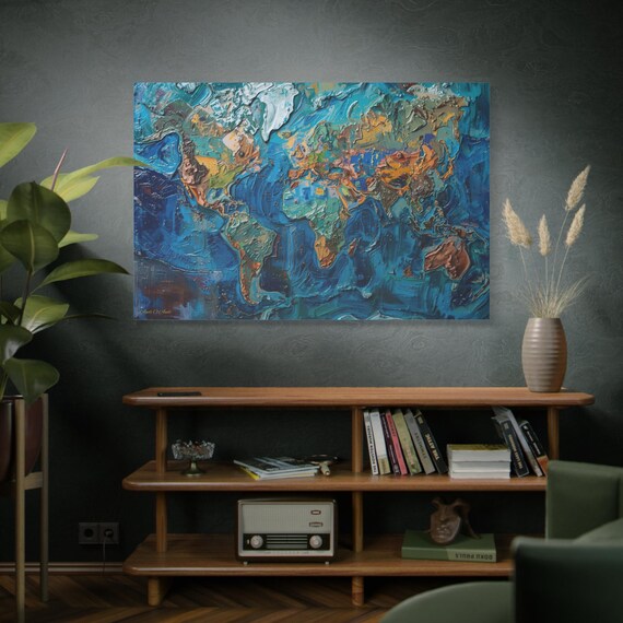 Canvas Print, The Painted Planet Matte Wall Art, Stretched, 1 25-inch, Home Decor, Office Decoration, Astronomy Gift, Space Lover Gift,