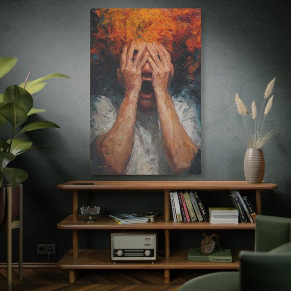 Ignition Point,  Art Canvas Print, Abstract Wall Decor, Modern Home Art, Anxiety Relief Gift, Colorful Expressionist Artwork