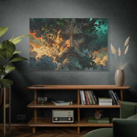 Verdant Reverie, Nature-Inspired Wall Art Canvas Print, Home Decor for Nature Lovers, Gift for Eco-Conscious Friends, Wall Art.