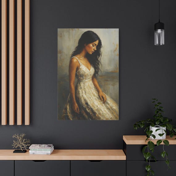 Quiet Grace (B), Art Canvas Print, Home Decor, Wall Art, Gift for Her, Feminine Touch, Gallery Style Decoration