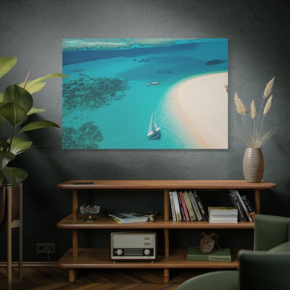 Canvas Art Print, Los Roques Ocean Breeze Decor, Nautical Home Wall Art, Coastal Living, Seascape Decoration, Stretched Canvas Print, Matte
