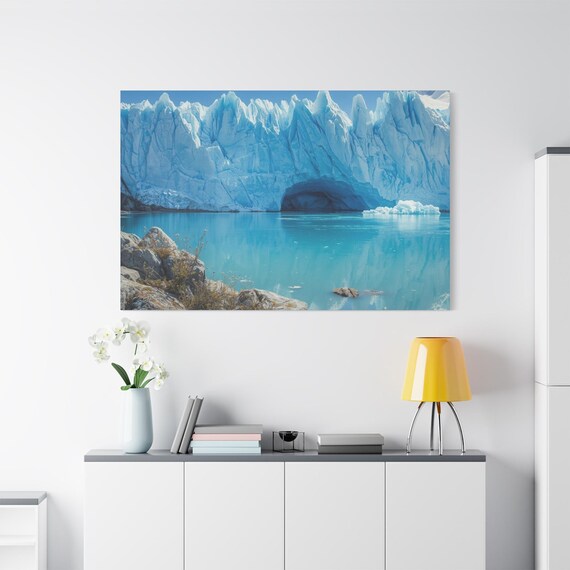 Glacial Landscape Canvas Art: Serene Nature Wall Decor