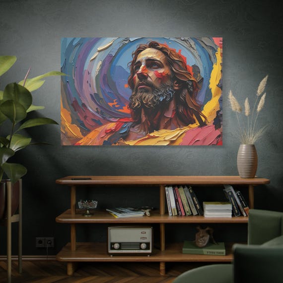 The Ascendant Gaze,  Portrait Matte Canvas Print, Room Art, Inspirational Art, Faith Wall Art.