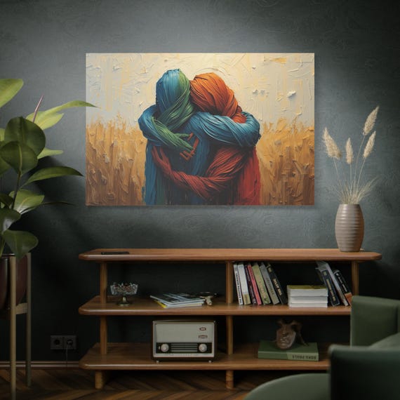 Shards of Serenity,  Souls Canvas Print, Emotional Art, Friendship Decor, Gift for Loved Ones, Healing Artwork, Wall Art for Home