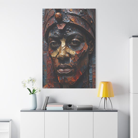 The Bronze Guardian: Heavy Impasto Portrait