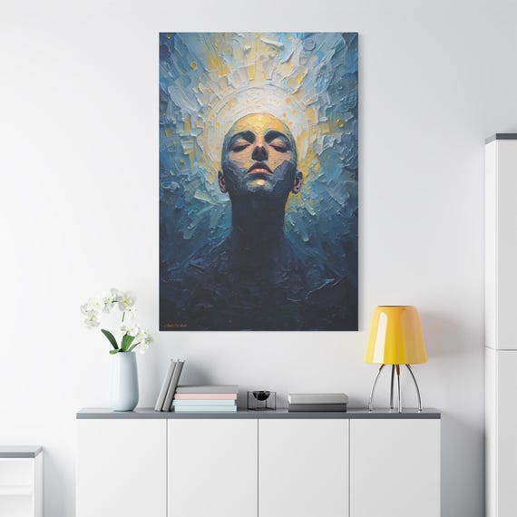 Awakening Spirit, Serene Aura Wall Art, Gallery-Quality Canvas Print, Home Decor, Meditative Artwork, Gift for Art Lovers