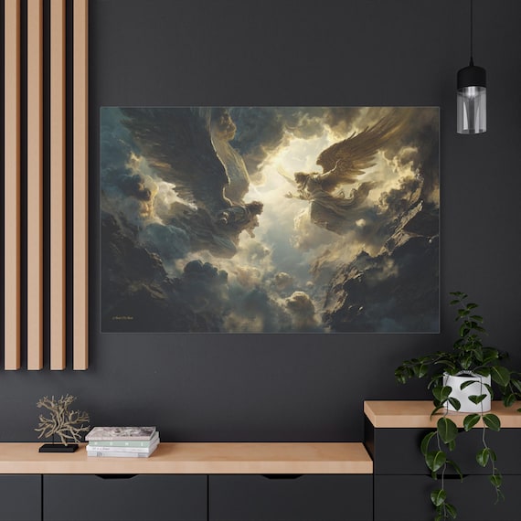 Angelic Cloud Scene Matte Canvas | Stretched Wall Art 1.25"