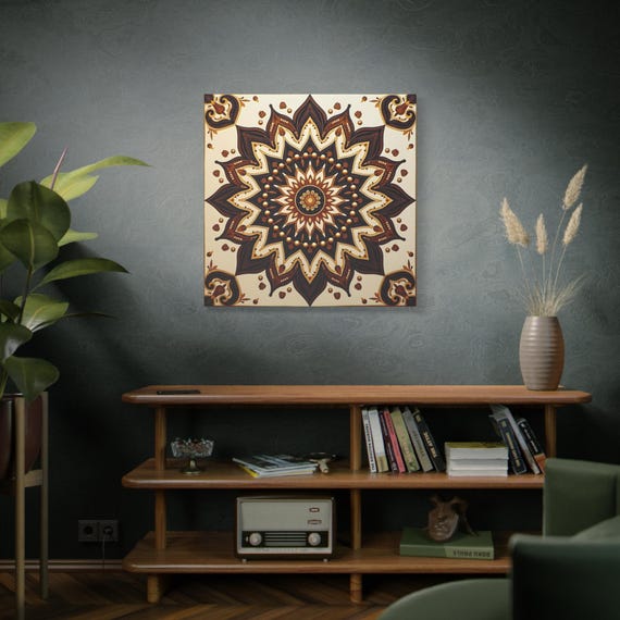 Arabic Mandala,Bohemian Wall Art, Mandala Decor, Aesthetic Room Decoration, Gift for Art Lovers, Meditation