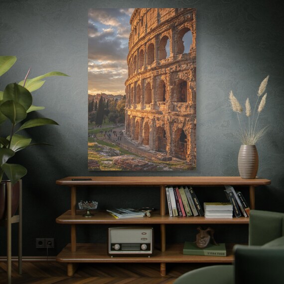 Ruins of Glory, Rome Colosseum Matte Canvas Art, Wall Decor, Home Decoration, Gift Idea, Travel Memorabilia, Italian Art Print