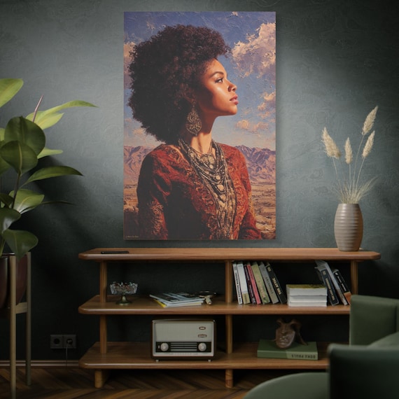 Stretched Wall Decor Print, Desert Beauty, Ethereal Home Accent, Desert Goddess Gift, Art Lover's Unique Decor, Matte Canvas