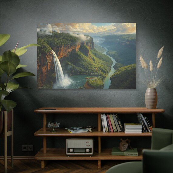Angels Falls Canvas Print: Scenic Landscape Wall Art