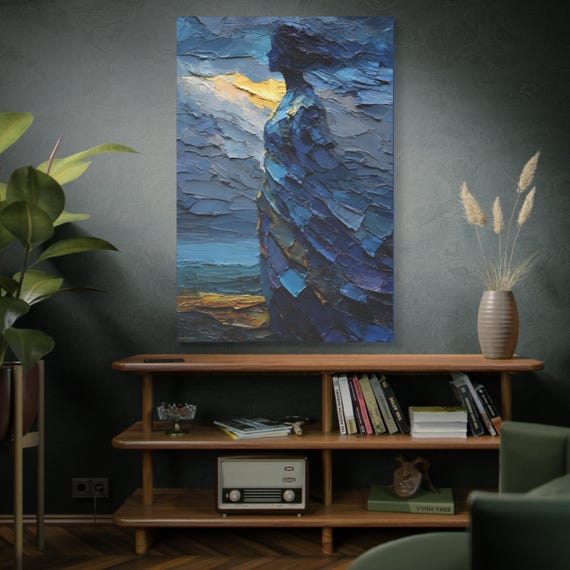 Whispers of the Tide, Serene Seascape Canvas Art, Calming Wall Decor, Coastal Home Accents, Gift for Art Lovers, Inspirational Home Decor