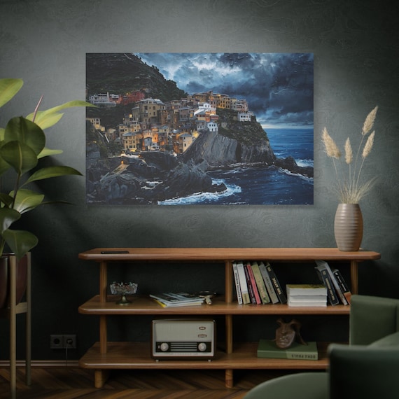 Sanctuaries on the Edge, Canvas Wall Art, Coastal Landscape, Home Decor, Nautical Theme, Gift for Ocean Lovers