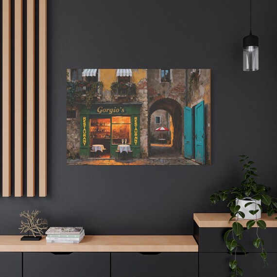 Italian Restaurant Canvas Art: Charming Home Decor (48"X48")