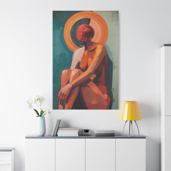 Verdant Solitude, Abstract Art Print, Colorful Wall Decor, Modern Home Art, Unique Gifts, Artistic Canvas