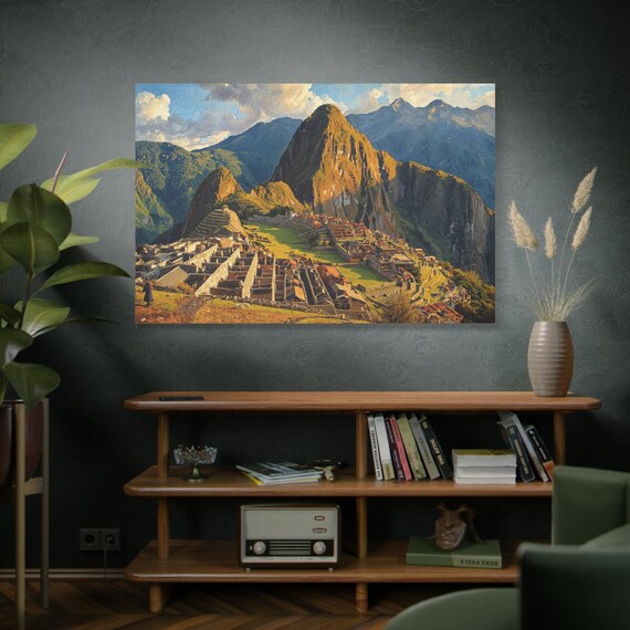Machu Picchu Canvas Print, Wall Art, Home Decor, Nature Photography, Gift for Travelers, Living Room Decor