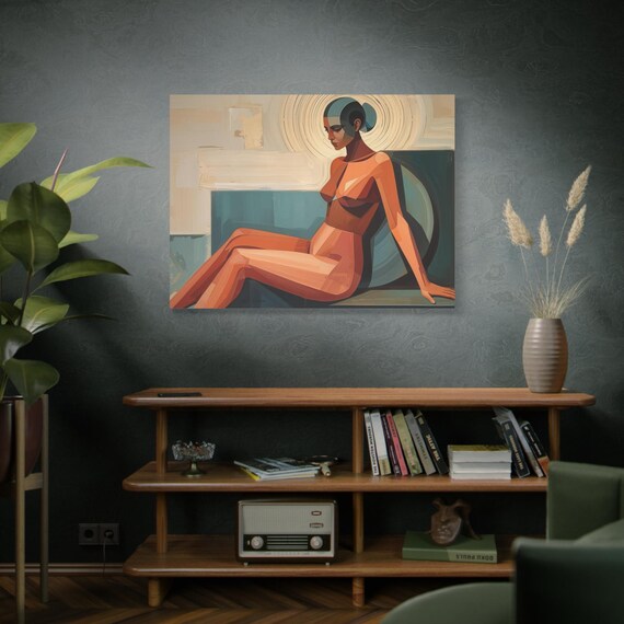 Canvas Art Print, Human Signal, Stylish Wall Decor, Matte Print, Stretched Artwork, 1 25" Poster, Unique Home Decoration