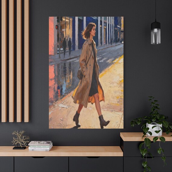 Urban Elegance Canvas Art: Modern City Life Wall Decor