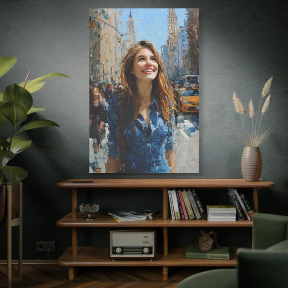 Cityscape, Canvas print Wall Art, Urban Decor, Inspirational Wall Hanging, Home Decor, Gallery Wall Piece, Gift for Her