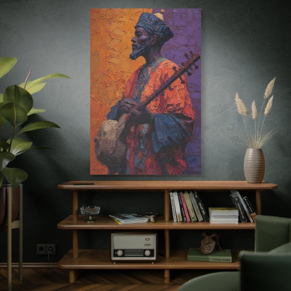 Musician Hues Canvas Print, Matte Stretched Art, 1.25 inch, Wall Decor, Music Lover Gift, Musician Artwork, Musical Home Decor