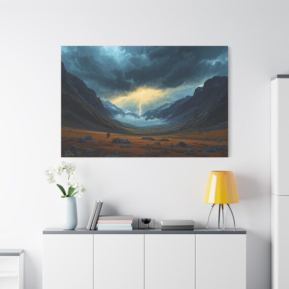 Stretched Canvas Art Print, Matte Wall Decor for Nature Lovers, Dreamy Landscape Artwork, Home Decor, Gift for Art Enthusiasts