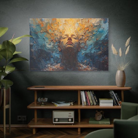Apotheosis, Canvas Wall Art Print, Serenity and Light, Inspirational Home Decor - Matte Canvas, Art for Relaxation, Living Room Decor.