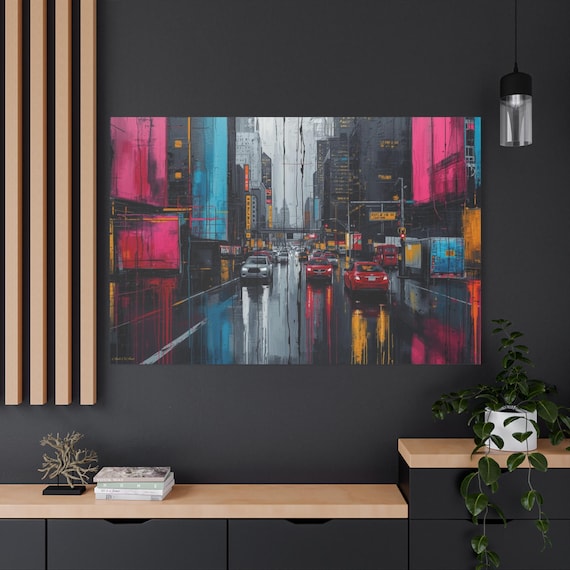 Urban Cityscape Canvas Art: Modern Metropolis Skyline Print
