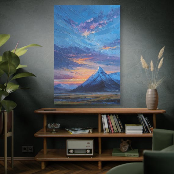 Alpine Zenith, Landscape Canvas Art Print, Stretched Wall Decor, Home Gallery Art, Nature Inspired Wall Art, Gift for Nature Lovers