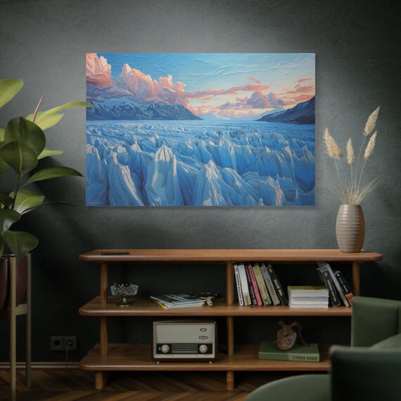 Scenic Canvas Art Print, Wall Décor for Home, Glacier Landscape, Colorful Nature Artwork, Gift for Nature Lovers, Beautiful Wall Hanging