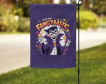 Fangtastic Vampire Halloween Garden Flag: Spooky Outdoor Decor
