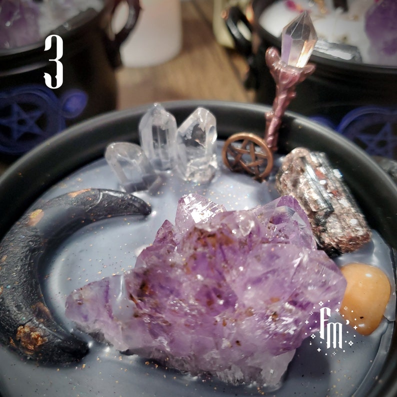 Cauldron Candle/ Witch Cauldron/ Samhain Candle/ Crystal Etsy