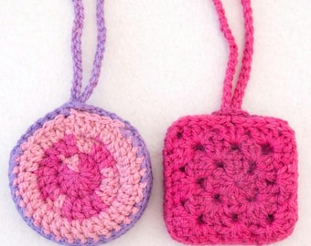 2-in-1 Crochet Dangler Pouch Pattern | Granny Square & Circle | Beginner Friendly PDF