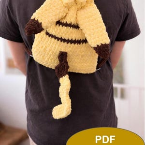 Crochet Mouse Drawstring Backpack Pattern | Plush Yarn Amigurumi Bag (PDF) image 7