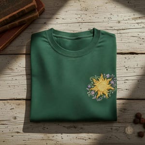 Broderad Rapunzel solskjorta, vintage himmelsk solskjorta, Trassel soltröja, Disney prinsessan Rapunzel t-shirt, Magic Kingdom Disney-resa