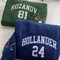 Embroidered Team Hollanov Sweatshirt, Hollander Rozanov Shirt, Hockey Romance Hoodie, Unisex LGBT Hockey Fan Gift, Heated Movie Shirt product logo