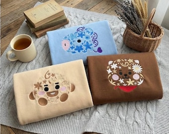 Sweat-shirt brodé personnages Kpop, chemise de concert Army World Tour, chemise animal kawaii, produits dérivés du groupe Kpop, tournée mondiale, cadeau pour les fans de l'armée