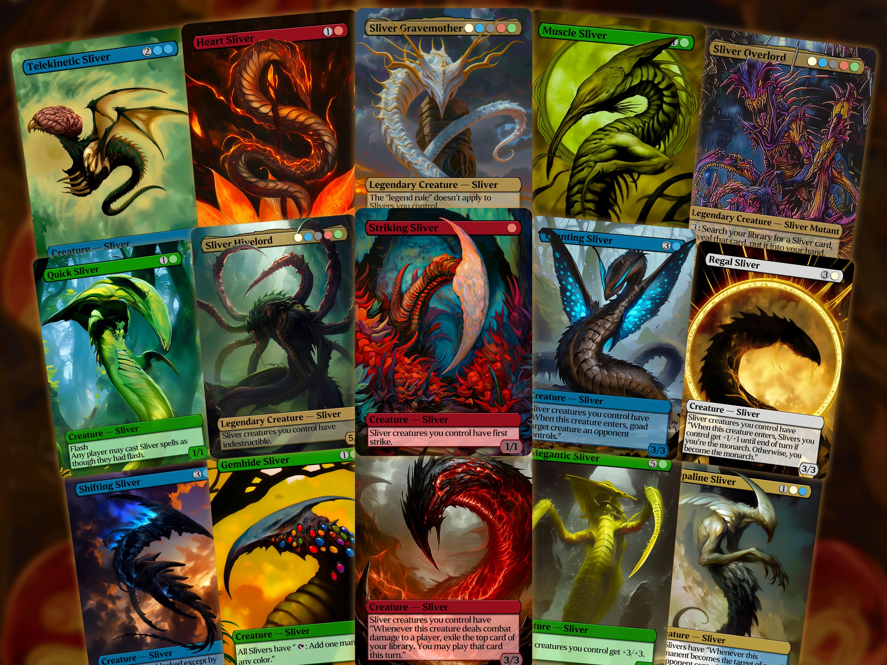 The First Sliver Custom Commander Deck - Proxy - Perfect Magic Gift ...
