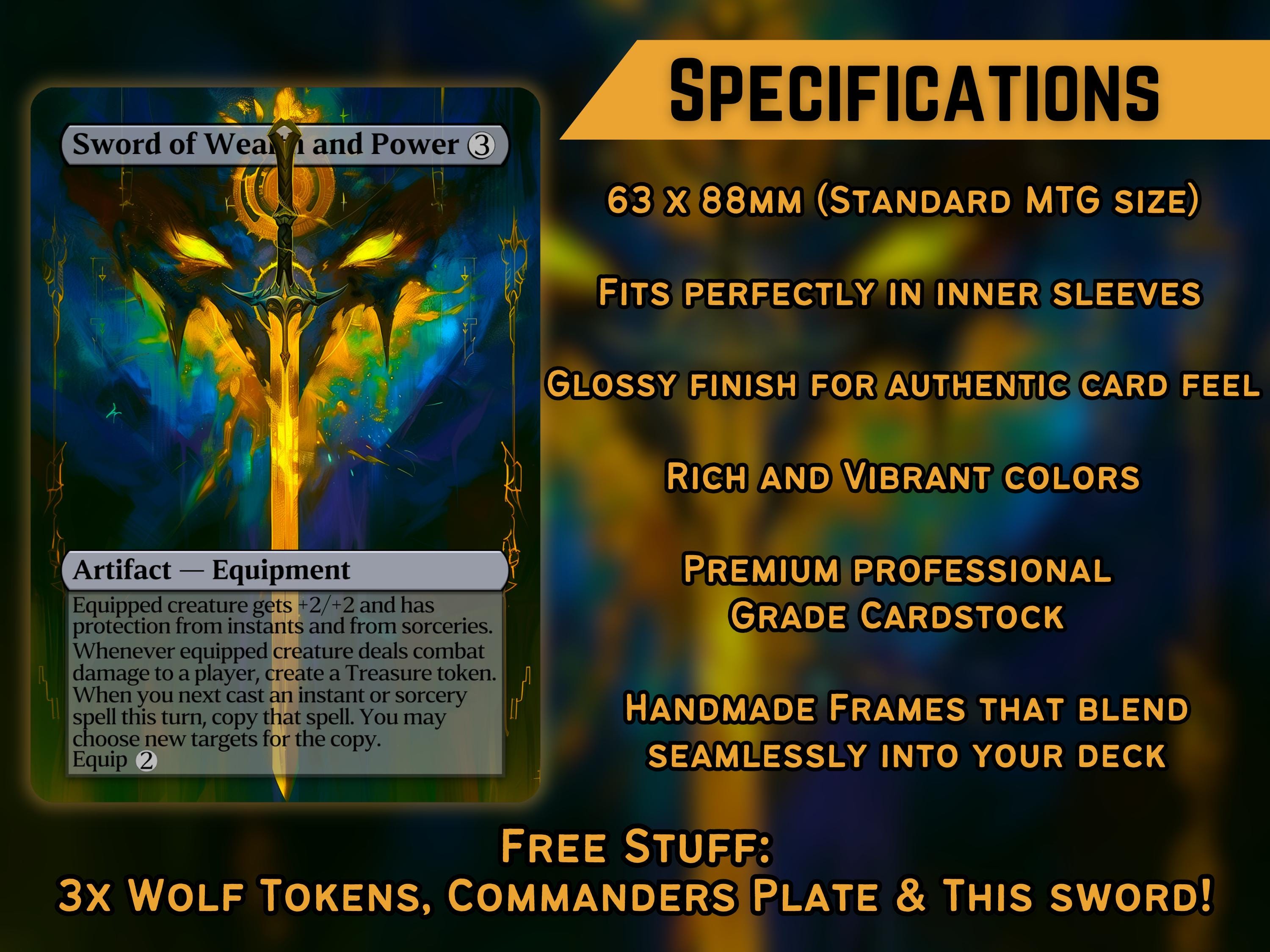 Commander Swords Staples Bundle - Set of 10 + 1 Artifact Sword Cards ...