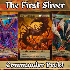 The First Sliver Custom Commander Deck - Proxy - Perfect Magic Gift - Tokens Included - Sliver Tribal Deck - Premium 110 card EDH Deck