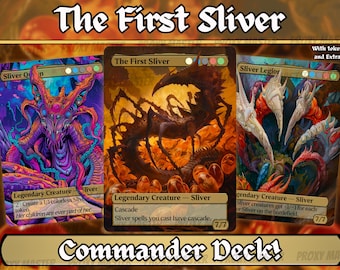 マジック：ザ・ギャザリング MTG commander Slivers deck (100 cards) MTG Commander Deck EDH Deck Sliver Hivelord 100 Magic Cards Custom