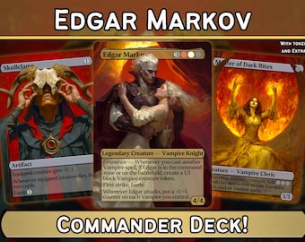 mtg commander deck edgar markov Edgar Markov ELITE Vampire Tribal Magic MTG Custom Commander Deck –  CommanderComplete