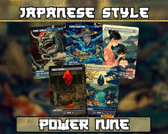 Power Nine - Proxy Set - Japanese Style - Unique Full-art Custom Proxies - High Quality Cards for your EDH Decks!