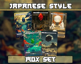 Mox Set - Proxy - Japanese Style - Pearl Sapphire Jet Ruby Emerald - Full-art Custom proxies- High Quality Cards for your Favorite Decks!