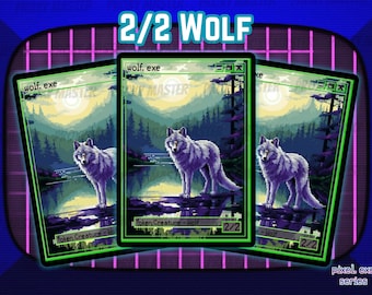 8bit Pixel Art Wolf Token 2/2 for Magic - Bundles of 3 or 5